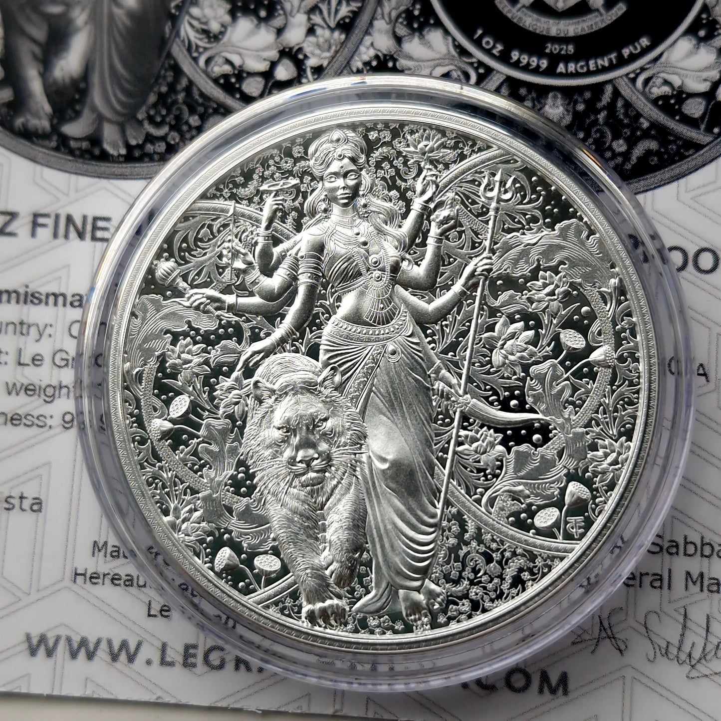 2025 Durga Hindu Goddess 1oz Silver Collectable High Relief - Low Mintage