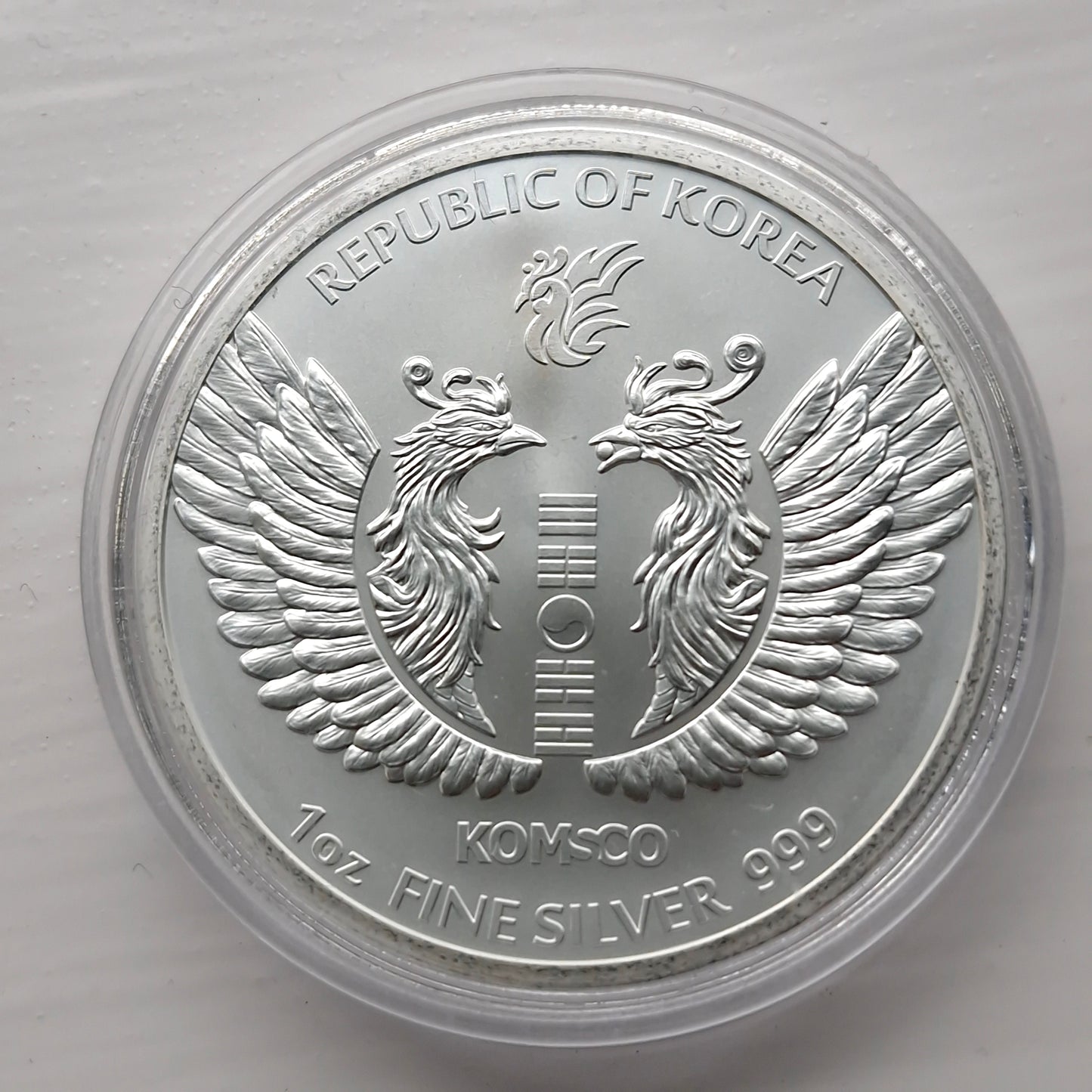 1oz Silver Phoenix Komsco South Korea Coin CAPSULE