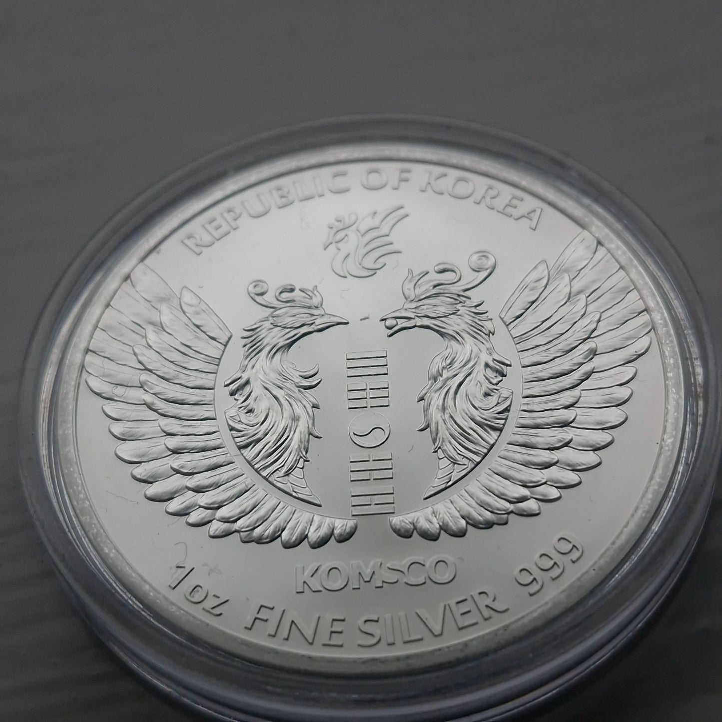 1oz Silver Phoenix Komsco South Korea Coin CAPSULE